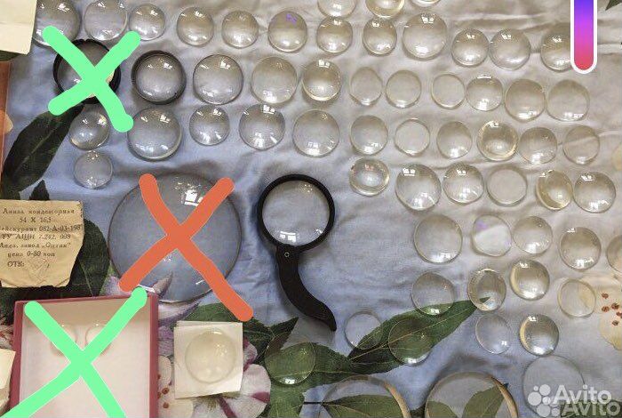 Линзы, лупа, стекла (СССР) разные завод Оптик