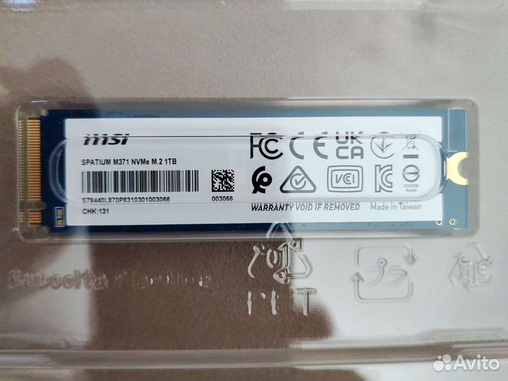 MVMe m.2 MSI spatium M371 на 1 TB