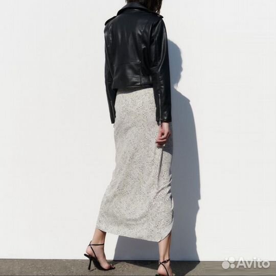 Кожаная куртка косуха Zara