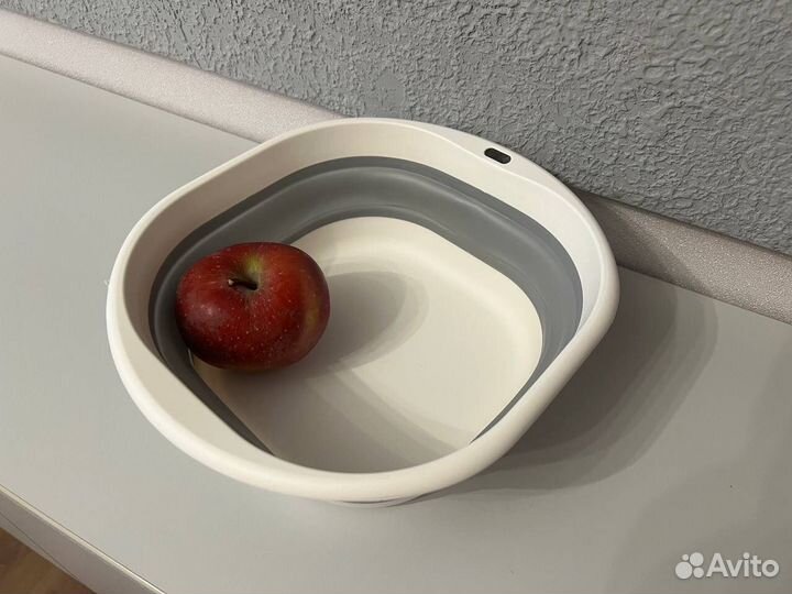 Складная новая миска тарелка силиконовая салатник