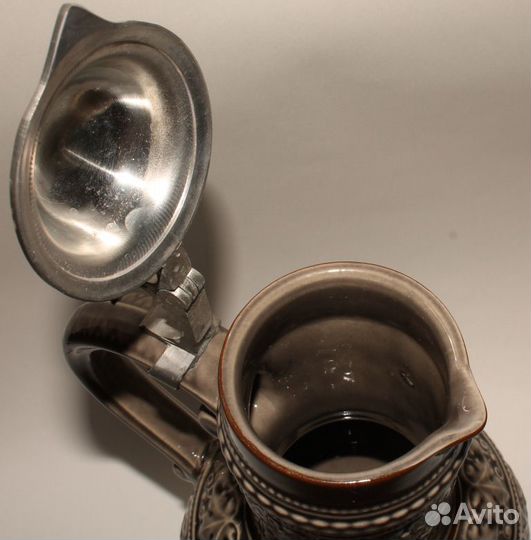 Антикварный Немецкий Кувшин и 4 бокала. Модерн