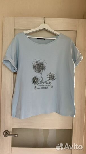 Футболка женская бу, плотная, 50-52 размер