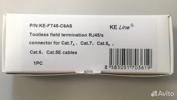 Коннектор RJ45(8P8C) Cat. 7A, 7, 6A, 6 и 5E кабель