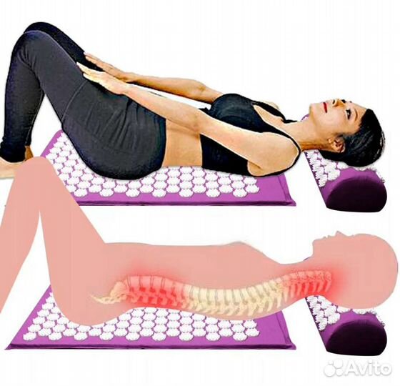 Аппликатор коврик с подушкой акупунктурный Кузнец