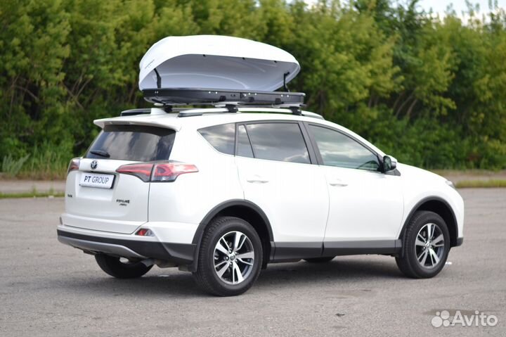 Бокс на крышу белый глянец Турино люкс 175 см