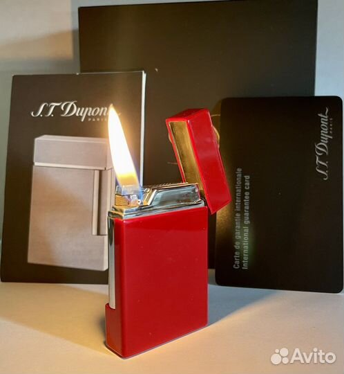 Зажигалка Dupont Red Laque Pipe новая