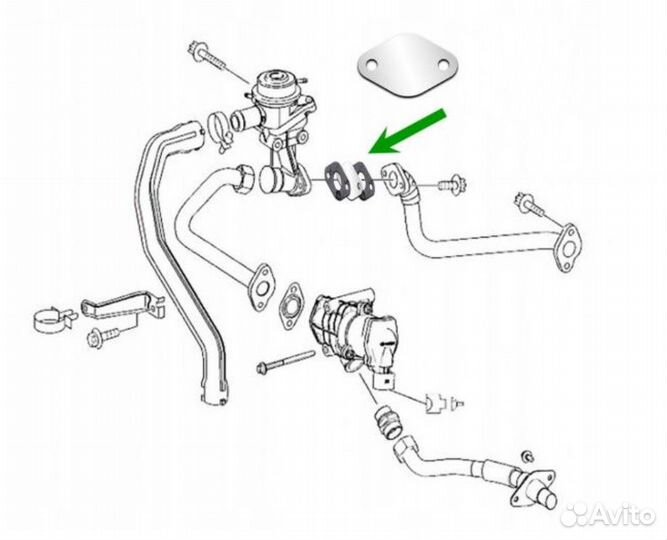 Заглушка клапана EGR mercedes M271