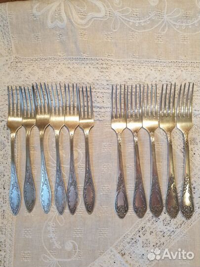 Ложка вилки мельхиор СССР