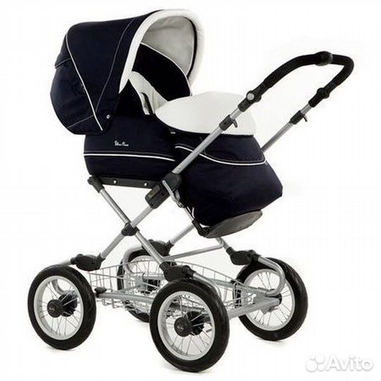 Silver cross - королевская коляска 3 в 1, цвет син