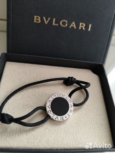 Bvlgari bvlgari браслет серебро оникс