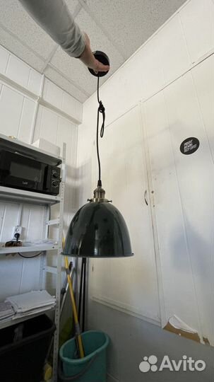 Фонарь подвесной. Зеленый с выключателем