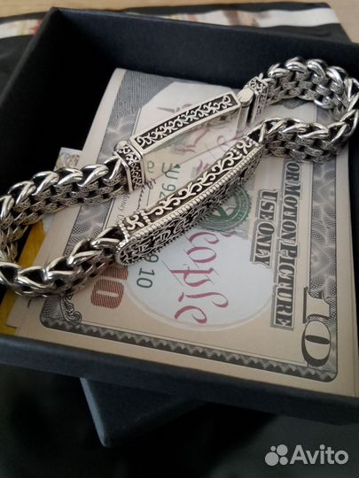 Серебряный браслет мужской