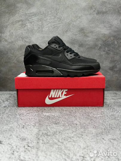 Кроссовки Nike Air Max 90 черные арт:349