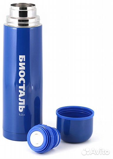 Термос biostal NB-1000 C-Bс 1л кнопка узкое горло