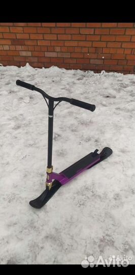 Лыжи на трюковой самокат