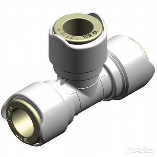 Тройник белый Whale Equal Tee WX1502B 15 мм