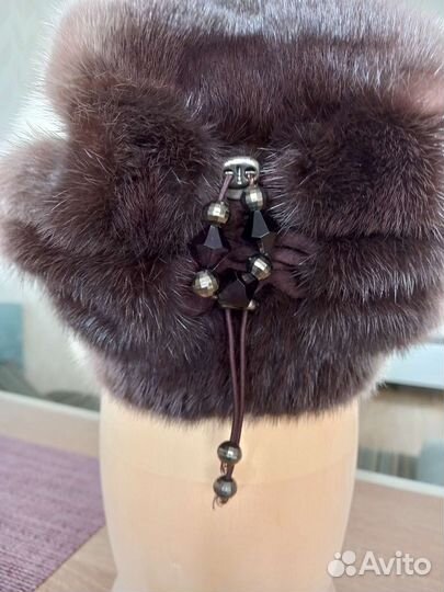 Шапка из норки женская