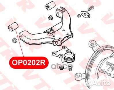 Сайлентблок нижнего рычага задней подвески OP02