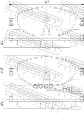 1701-8VF колодки дисковые передние\ Audi A3 12