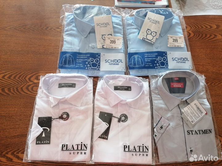 Новые рубашки р 128-134, спортивные штаны 134,140