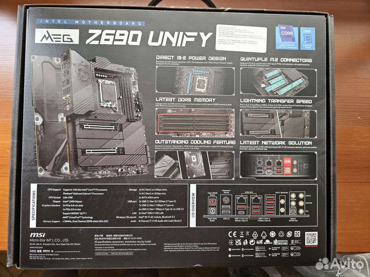 Материнская плата MSI MEG Z690 unify DDR5
