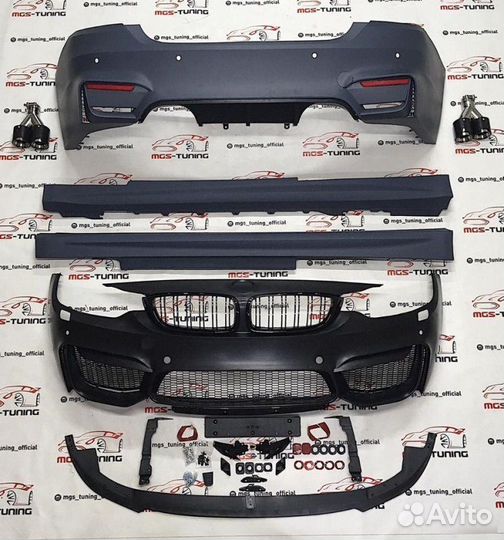 Обвес BMW 4 series f32 M4 + ноздри карбон насадки