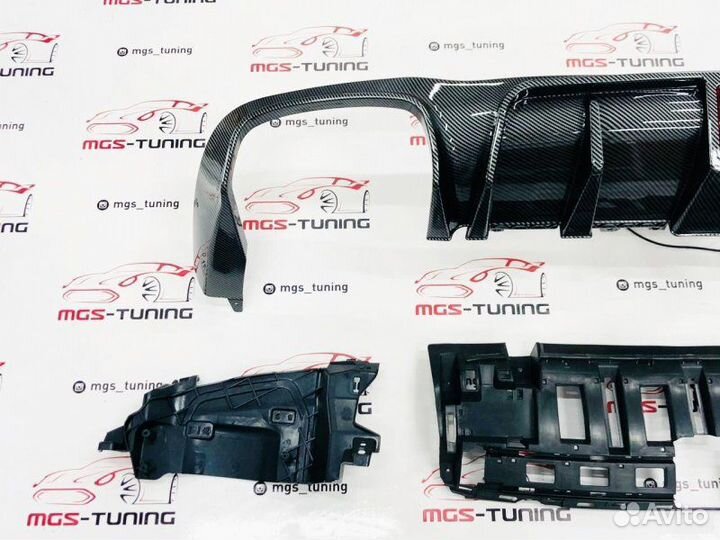 Диффузор (B) Под карбон Mercedes w213