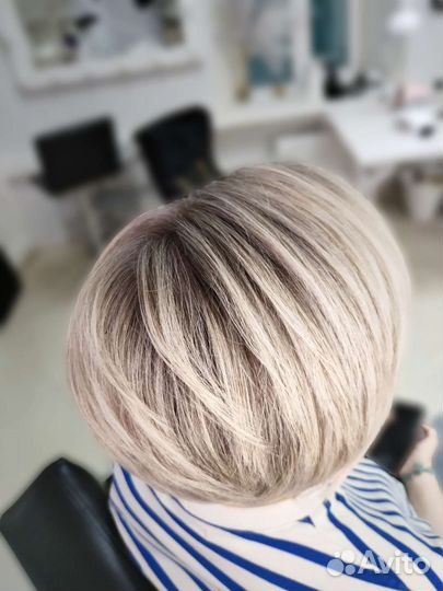 Сложное окрашивание волос блонд, эиртач, балаяж