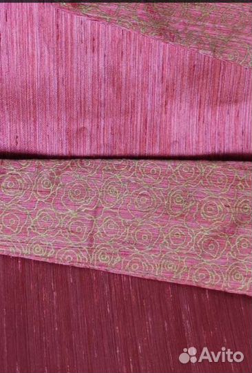 Гардина штора+Тюль IKEA розовая фуксия