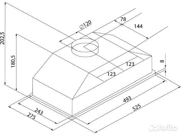 Вытяжка krona kate 600 inox PB
