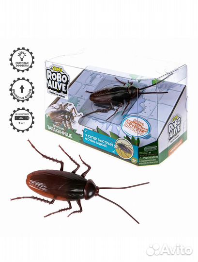 Новое Насекомое ру Zuru robo alive Таракан