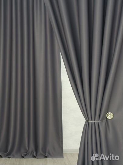 Интерьерные шторы графит
