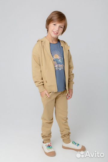 Брюки 140/152 бежевый Крокид