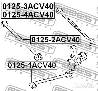 Рычаг подвески febest 01252acv40 для а/м toyota avalon iii, camry седан vii