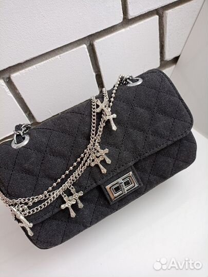 Сумка chanel mini джинсовая