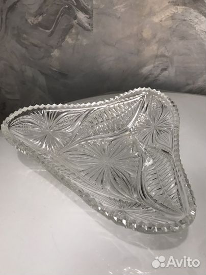 Блюдо хрустальное СССР