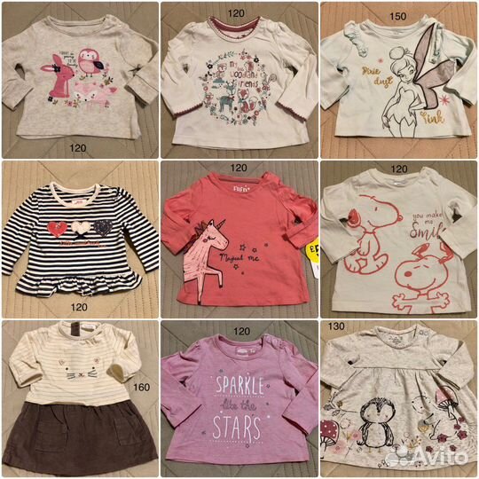 Вещи на девочку 0-3 месяца (56-62)