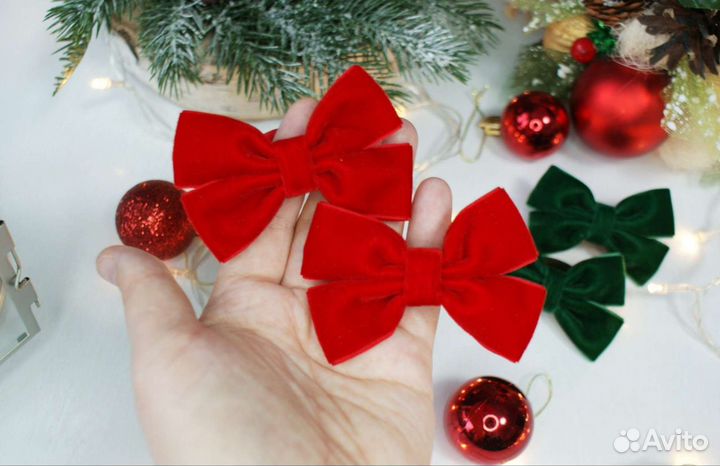 Бархатные бантики/резинки/заколки/повязки