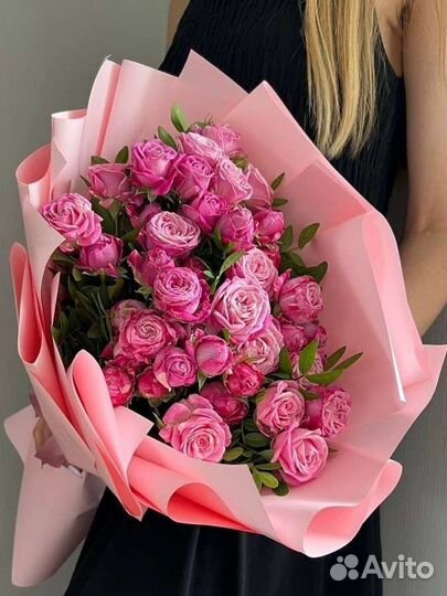 Живые цветы букеты пионовидные розы,букет цветов