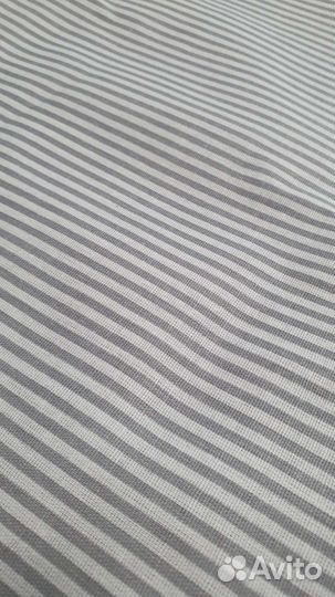 Ткань хлопок остаток Полоска серая Бязь плательная