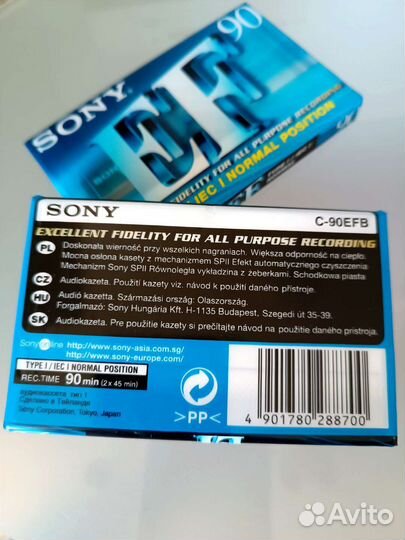 Аудиокассеты Sony C-90EFB