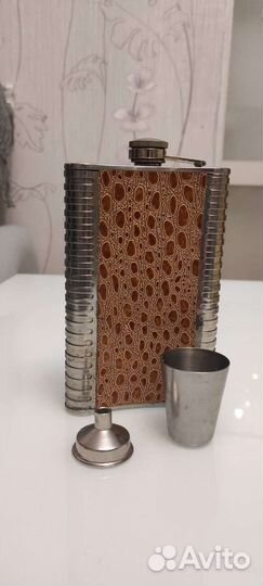 Фляга стальная карманная