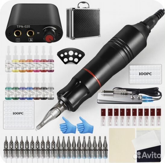 Тату набор. Новый. С роторной тату машинкой