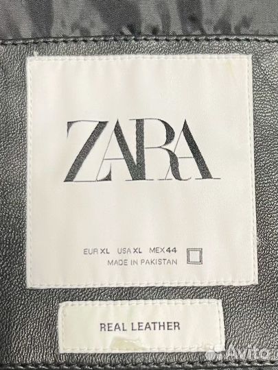 Новая куртка zara натуральная кожа