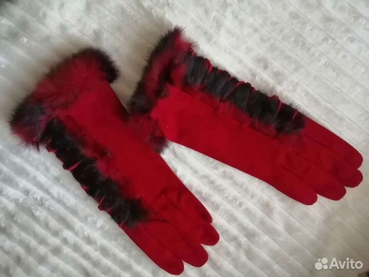 Перчатки женские замшевые