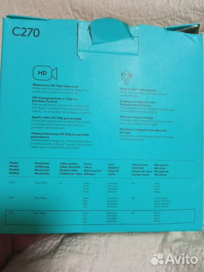 Веб камера Logitech c270