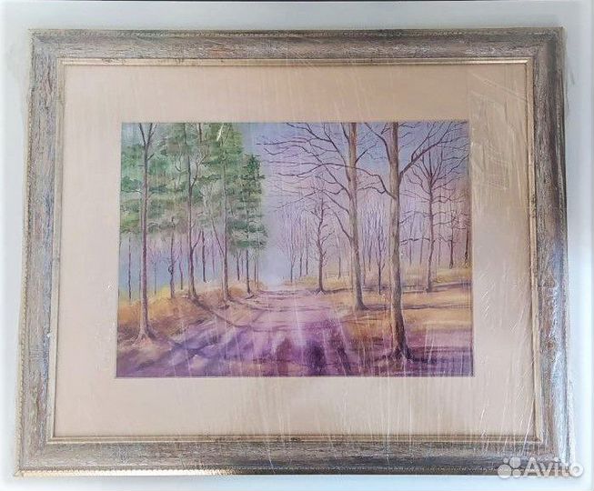 Картины акварелью. Пейзажи. 43х35