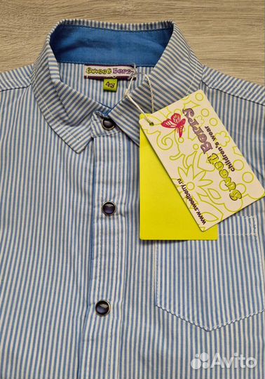 Комплек джинсы и рубашка 110 см