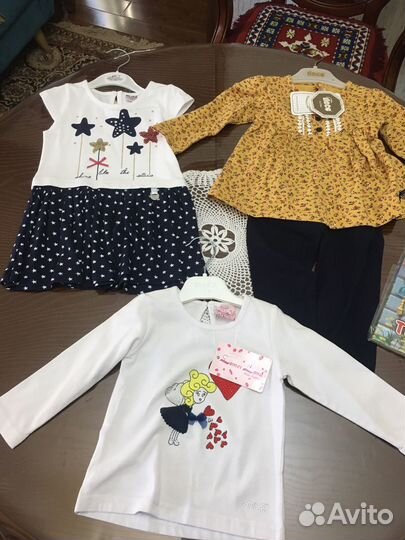 Детская одежда для девочек 86 92. Х/б трикотаж