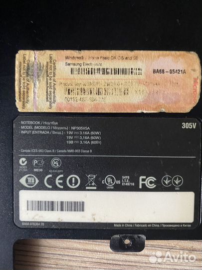 Ноутбук Samsung NP305 V5A по запчастям